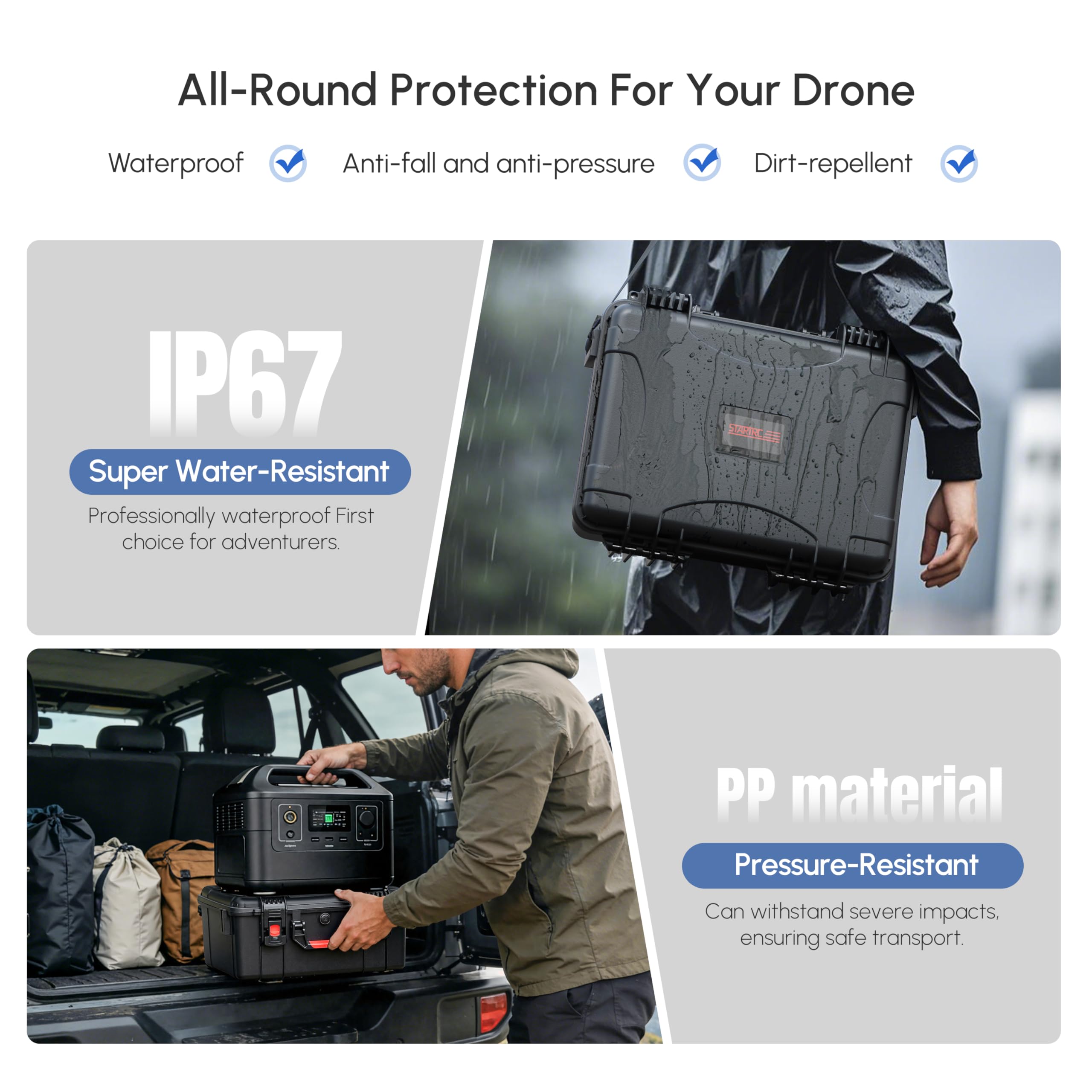 Waterproof Hard Case for DJI A - Drone Controller Hood ulasan dan harga
