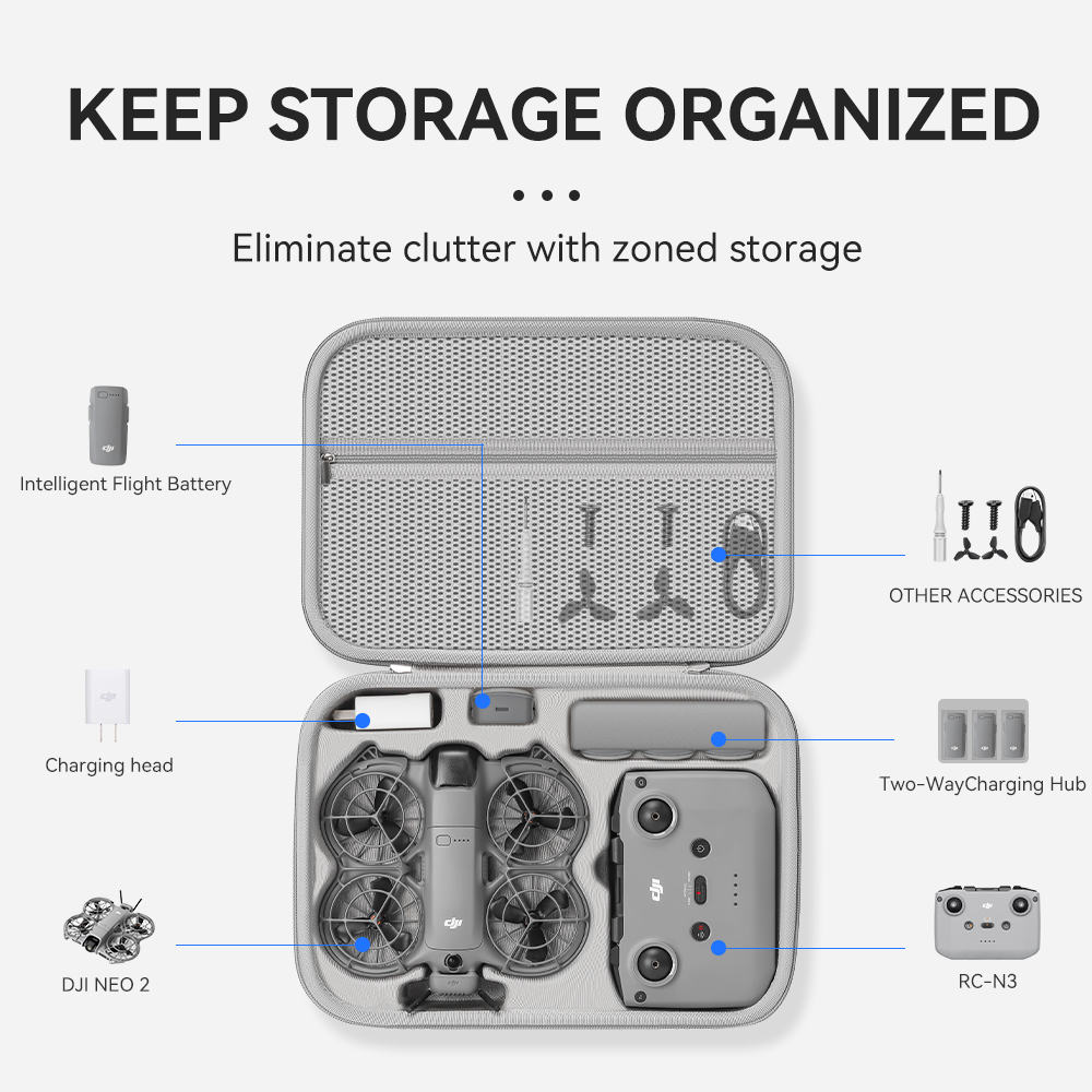 XFJI Travel Organizer Bag for  - Drone Hard Shell Case ulasan dan harga