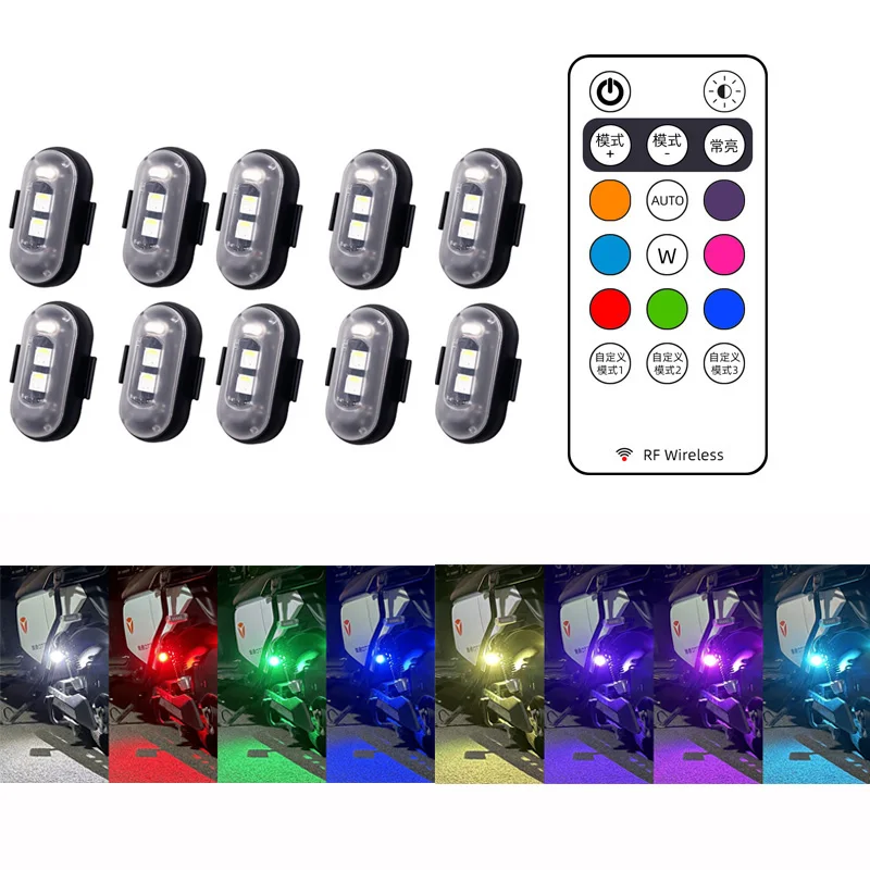 2/4/8Pcs Wireless Remote Contr - Drone Strobe Light ulasan dan harga