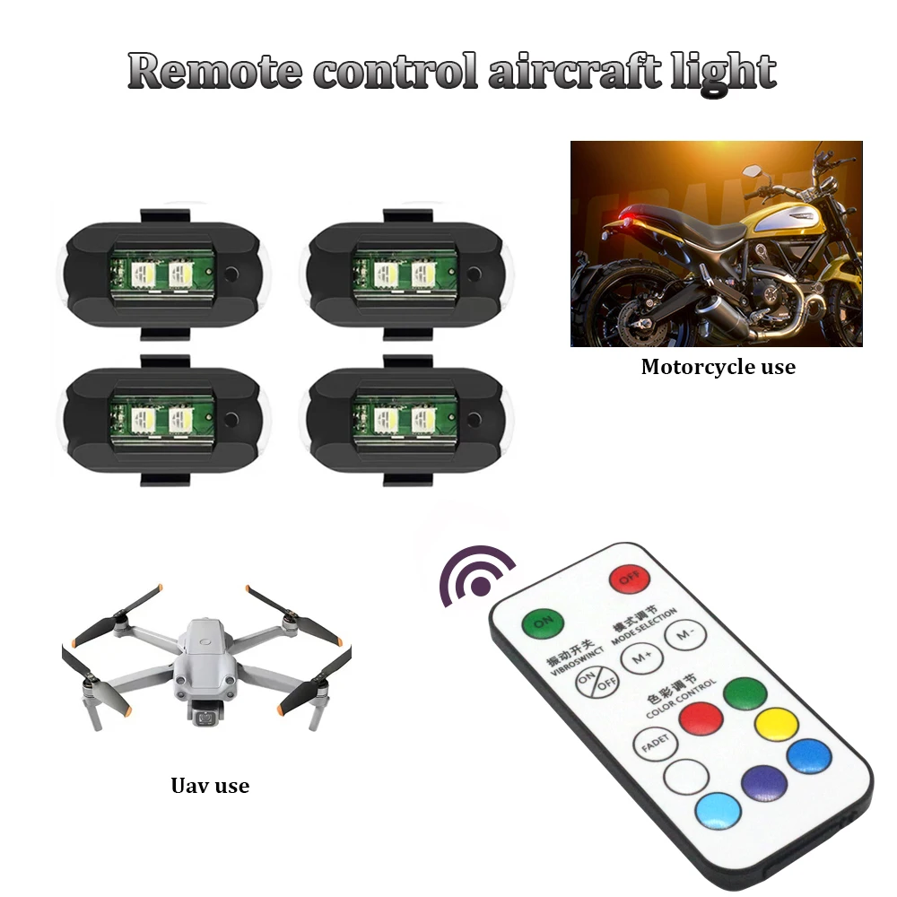 1Pcs Remote LED RGB Anti-colli - Drone Strobe Light ulasan dan harga